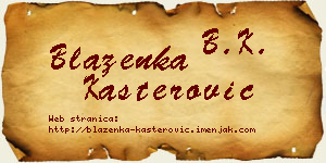 Blaženka Kašterović vizit kartica